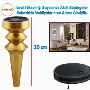 Oliva Mobilya Kanepe Koltuk Tv Ünitesi Baza Ayağı Zigon Orta Sehpası Ayak Ayakları 20 Cm Mat Altın