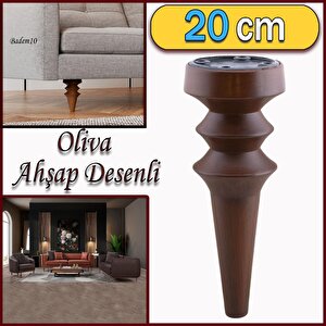 Oliva Mobilya Kanepe Koltuk Tv Ünitesi Baza Ayağı Zigon Orta Sehpası Ayak Ayakları 20 Cm Ahşap Desen