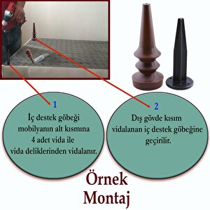 Oliva Mobilya Kanepe Koltuk Tv Ünitesi Baza Ayağı Zigon Orta Sehpası Ayak Ayakları 20 Cm Ahşap Desen