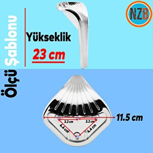 Mobilya Yükseltici Kanepe Sehpa Tv Ünitesi Koltuk Ayağı 23 Cm Parlak Krom Baza Ayak