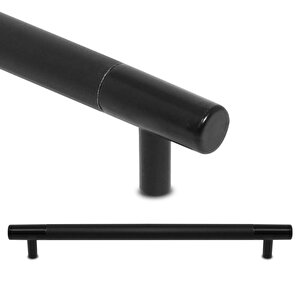 Mobilya Çekmece Dolap Kapak Kulpu Kulbu 320 Mm Mat Siyah Metal Kulp