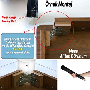 Elit Plastik Sehpa Ayağı 45 Cm Mobilya Ayak Zigon Siyah Altın Renk Ayak Mutfak Yemek Masası 1 Adet