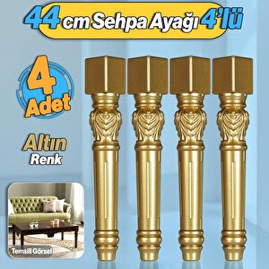 Star Plastik Sehpa Ayağı 44 Cm 4 Adet Altın Renk Orta Ayak Zigon Sehpa Mobilya Masa Ayakları Gold