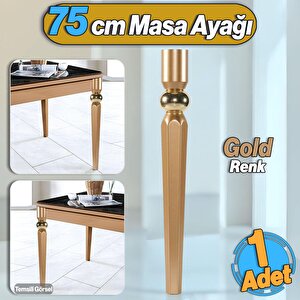 Elips Masa Dresuar Ayağı 75 Cm Plastik Gold Altın Ayak Mutfak Yemek Masası Mobilya Ayakları Gold