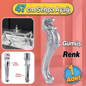 Valenta Plastik Sehpa Ayağı 47 Cm Gümüş Gri Renk 1 Adet Mobilya Zigon Çay Orta Sehpası Ayak Ayaklar