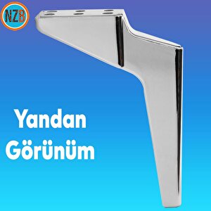 Mobilya Yükseltici Kanepe Sehpa Tv Ünitesi Koltuk Ayağı 23 Cm Krom Baza Ayak