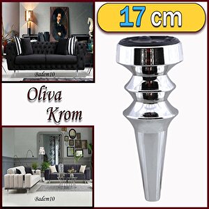 Oliva Mobilya Kanepe Koltuk Tv Ünitesi Baza Ayağı Zigon Orta Sehpası Ayak Ayakları Gümüş Krom 17 Cm