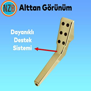 Mobilya Yükseltici Kanepe Sehpa Tv Ünitesi Koltuk Ayağı 23 Cm Gold Altın Baza Ayak
