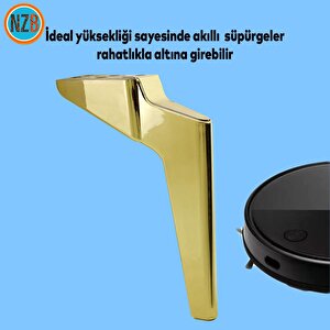 Mobilya Yükseltici Kanepe Sehpa Tv Ünitesi Koltuk Ayağı 23 Cm Gold Altın Baza Ayak