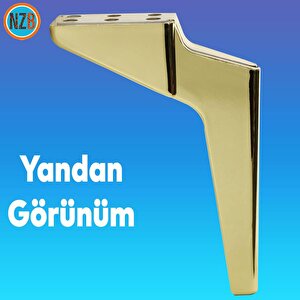 Mobilya Yükseltici Kanepe Sehpa Tv Ünitesi Koltuk Ayağı 23 Cm Gold Altın Baza Ayak