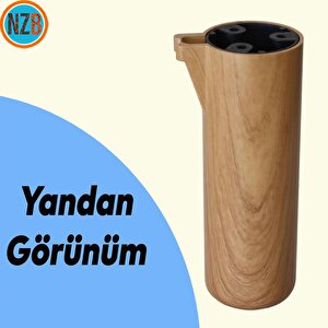 Mobilya Kapsül Ayak Yükseltici Kanepe Tv Ünitesi Koltuk Ayağı Baza Ayakları Açık Kübik Ceviz 18 Cm