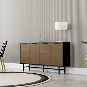 4616 Blanco 145 Cm (metal Ayakli) Konsol Si̇yah Kaplan