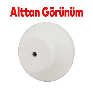 Düğme Mobilya Dolap Çekmece Kulpu Kulbu Plastik Beyaz Tek Vidalı Kulp
