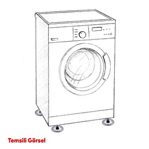 Küçük Rotil Ayak M6 Civatalı 6 Mm Metal Beyaz Eşya Raf Reyon Mobilya Profil Ayağı 1.5 Cm (4 Adet)