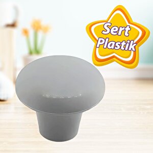 Sert Plastik Mantar Düğme Kulp Gri Dolap Mobilya Mutfak Dolabı Çekmece Kapak Kulpu Kulbu