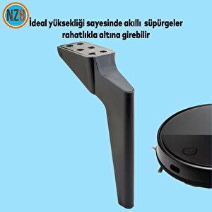 Mobilya Yükseltici Kanepe Sehpa Tv Ünitesi Berjer Koltuk Ayağı 23 Cm Siyah Baza Ayak