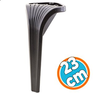 Mobilya Yükseltici Kanepe Sehpa Tv Ünitesi Koltuk Ayağı 23 Cm Siyah Baza Ayak
