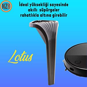 Mobilya Yükseltici Kanepe Sehpa Tv Ünitesi Koltuk Ayağı 23 Cm Siyah Baza Ayak