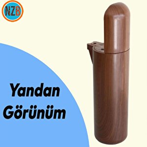 Mobilya Kanepe Tv Ünitesi Koltuk Ayağı Baza Ayakları Ahşap Desenli Kahverengi Ceviz 15 Cm