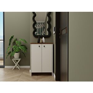 Assos 2 Kapaklı Ayakkabılık / Dolap Amalfi-beyaz