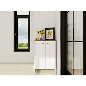 Assos 2 Kapaklı Ayakkabılık / Dolap Amalfi-beyaz