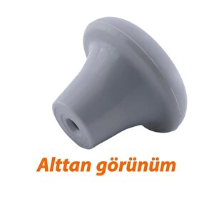15 Adet Sert Plastik Mantar Düğme Kulp Gri Dolap Mobilya Mutfak Dolabı Çekmece Kapak Kulpu Kulbu