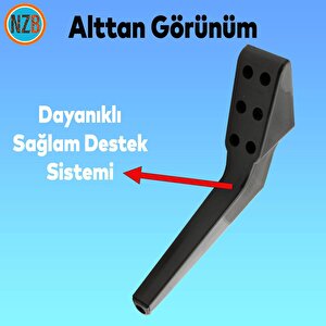 Mobilya Yükseltici Kanepe Sehpa Tv Ünitesi Koltuk Ayağı 23 Cm Siyah Gold Baza Ayak