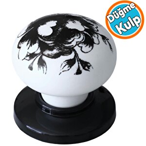 Düğme Kulp Desenli Beyaz Siyah Tablalı Dolap Mobilya Mutfak Dolabı Çekmece Dolap Polimer Kulpu Kulbu