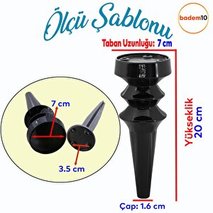 Oliva Mobilya Kanepe Koltuk Tv Ünitesi Baza Ayağı Zigon Orta Sehpası Ayak Ayakları 20 Cm Siyah