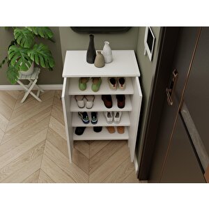 Assos 2 Kapaklı Ayakkabılık / Dolap Beyaz Renk