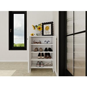 Assos 2 Kapaklı Ayakkabılık / Dolap Beyaz Renk