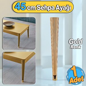 Suit Sehpa Ayağı 45 Cm Plastik Altın Renk Ayak Mutfak Yemek Masası Mobilya Ayak Zigon Gold 1 Adet