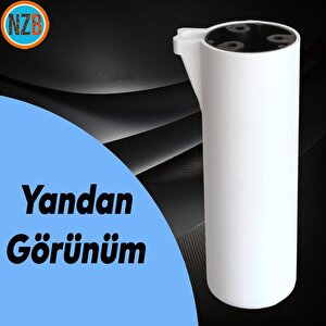 Mobilya Yükseltici Kapsül Ayak Sehpa Kanepe Tv Ünitesi Koltuk Ayağı Baza Ayakları Mat Beyaz 18 Cm