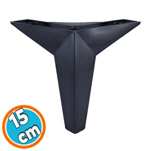 Mobilya Kanepe Sehpa Tv Ünitesi Koltuk Ayağı 15 Cm Siyah Baza Ayak