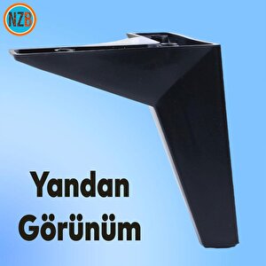 Mobilya Kanepe Sehpa Tv Ünitesi Koltuk Ayağı 15 Cm Siyah Baza Ayak