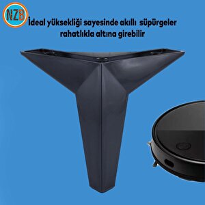 Mobilya Kanepe Sehpa Tv Ünitesi Koltuk Ayağı 15 Cm Siyah Baza Ayak