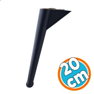 Mobilya Yükseltici Kanepe Sehpa Tv Ünitesi Koltuk Ayağı 20 Cm Siyah Baza Ayak