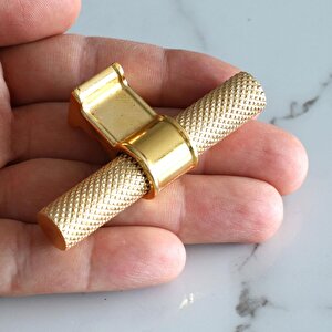 Metal Kulp Tek Vida Tırtık Desen Çekmece Mutfak Mobilya Dolabı Dolap Kulpları Kulbu Altın Gold
