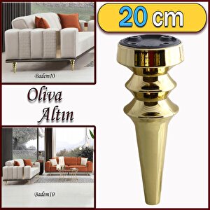 Oliva Mobilya Kanepe Koltuk Tv Ünitesi Baza Ayağı Zigon Orta Sehpası Ayak Ayakları 20 Cm Altın