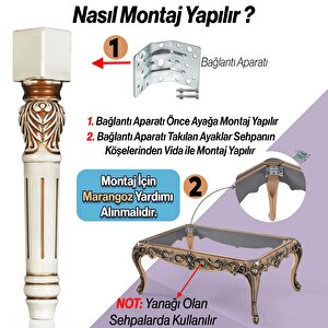 Star Plastik Sehpa Ayağı 44 Cm Krem Kahverengi Renk Orta Ayak Zigon Sehpa Mobilya Masa Ayakları