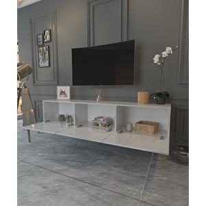 Mobi̇lya Gezegeni̇ Edda 130 Cm Beyaz Tv Üni̇tesi̇
