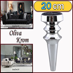 Oliva Mobilya Kanepe Koltuk Tv Ünitesi Baza Ayağı Zigon Orta Sehpası Gümüş Ayak Ayakları 20 Cm Krom
