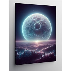 Kanvas Tablo Soyut Gezegenler 100x140 cm