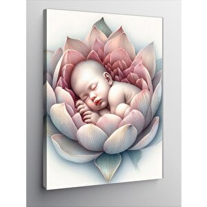 Kanvas Tablo Çiçek Ve Bebek 70x100 cm
