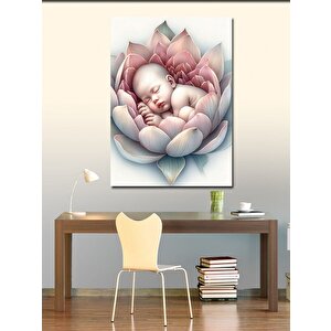 Kanvas Tablo Çiçek Ve Bebek 70x100 cm