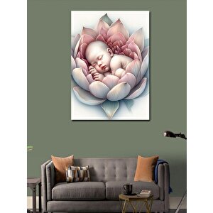 Kanvas Tablo Çiçek Ve Bebek 70x100 cm