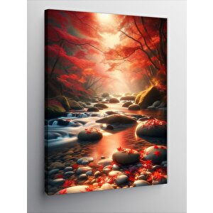 Kanvas Tablo Ormandaki Dere 70x100 cm