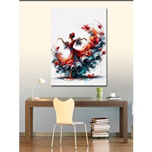 Kanvas Tablo Dans Eden İspanyol Kadın 100x140 cm