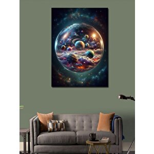 Kanvas Tablo Gezegenler Ve Balon 100x140 cm