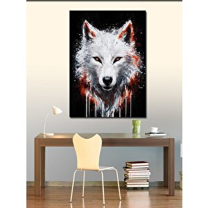 Kanvas Tablo Beyaz Kurt 70x100 cm
